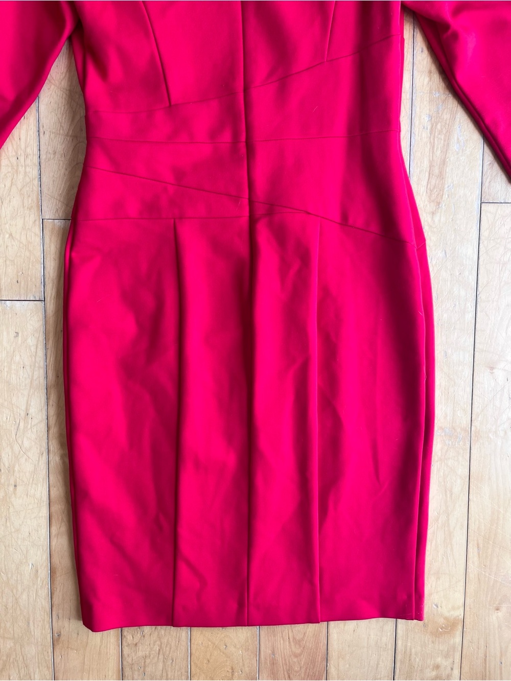 Joseph Ribkoff Red Structured Tailored Fit V-Neck Sheath Dress Size 6 - Picture 6 of 10